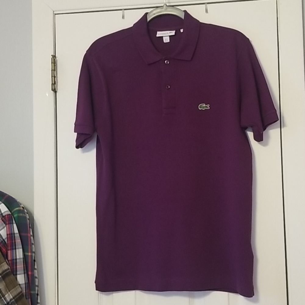 Men's Lacoste Size 3, Plum, Polo Shirt